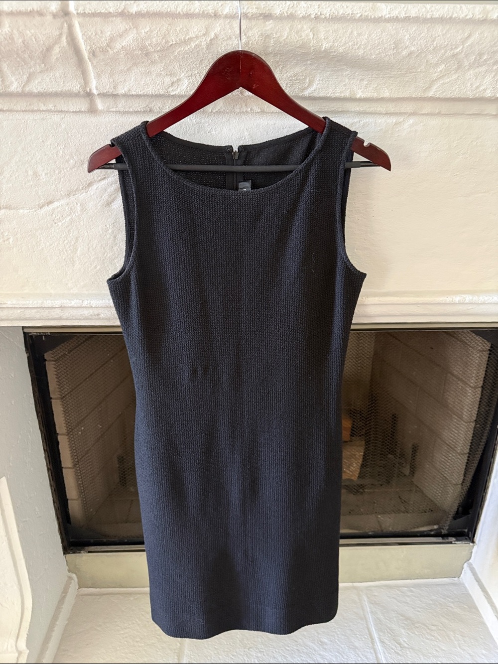 St. John Classic Sleeveless Black Sheath Dress